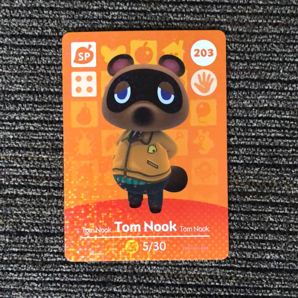 Official Tom Nook (203) Amiibo Card - Animal Crossing